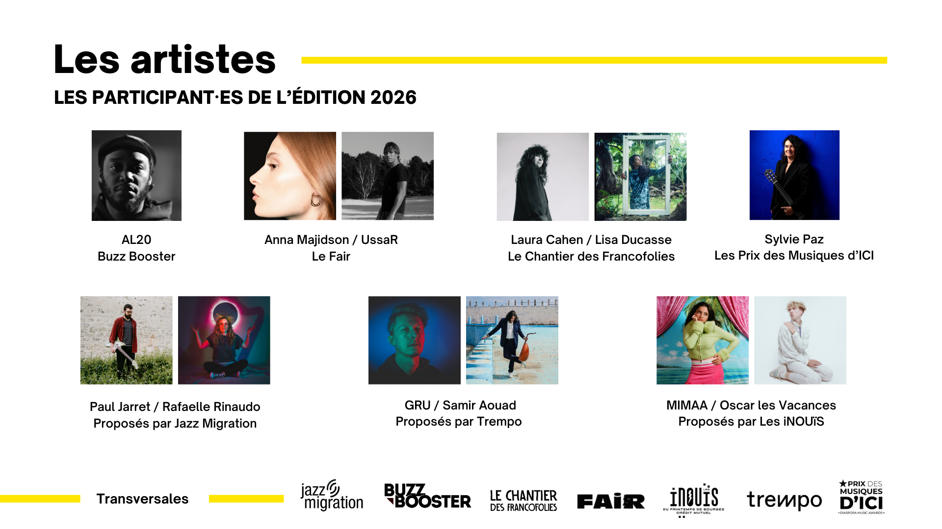 Transversales – Artistes 2025